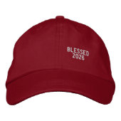 Casquette Brodée Blessed 2026 Personalized Embroidered Hat (Devant)