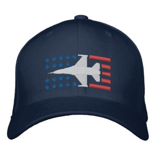 Casquette Brodée Bleu blanc rouge de bannière étoilée de l'avion de