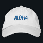 Casquette Brodée Bleu et blanc ALOHA<br><div class="desc">CASQUETTE en coton brodé Bleu et Blanc ALOHA. Fait un cadeau merveilleux pour quiconque aime Hawaii! Si vous préférez avoir votre texte personnel, il vous suffit de cliquer sur le bouton "Personnaliser ce modèle" pour entrer votre choix de texte personnalisé. La broderie est également personnalisable à d'autres choix de couleurs...</div>