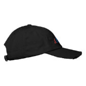 Casquette Brodée Bleu rouge américain (Droite)