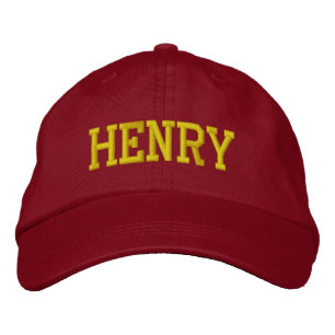 Casquette Brodée Bloc Monogramme Personnalisé Nom Athlétique Jaune