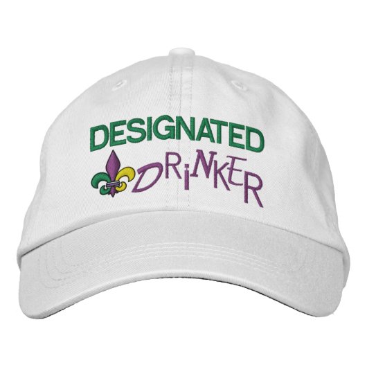 Casquette Brodée Boisson désignée - Mardi Gras (Devant)