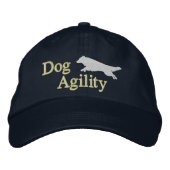 Casquette Brodée Bordure d'agilité Collie foncé (Devant)
