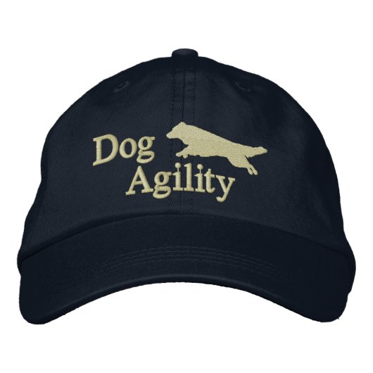 Casquette Brodée Bordure d'agilité Collie foncé (Devant)