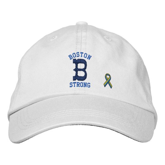 Casquette Brodée Boston Strong Ribbon Personalizable EDIT TEXT (Devant)