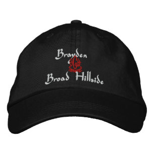 Casquette Brodée Brayden Nom Avec Anglais Signifiant Noir