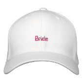 Casquette Brodée Bride Bachelorette Lune de miel rétro rose rouge t (Devant)