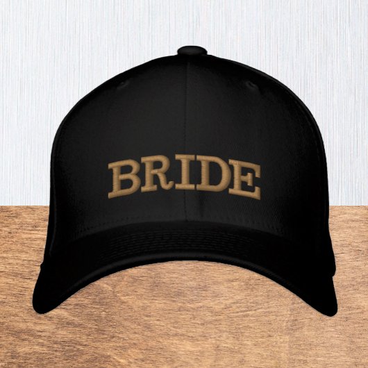 Casquette Brodée BRIDE embroidered baseball cap gold / black