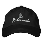 Casquette Brodée Bridesmaid Mariage I Black (Devant)
