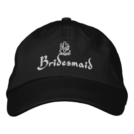 Casquette Brodée Bridesmaid Mariage I Black (Devant)