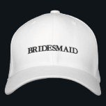Casquette Brodée bridesmaid noir et blanc élégant chic<br><div class="desc">bridesmaid noir et blanc élégant Casquette de baseball brodé chic. Disponible en plusieurs couleurs et options</div>