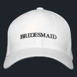 Casquette Brodée bridesmaid noir et blanc élégant chic<br><div class="desc">bridesmaid noir et blanc élégant Casquette de baseball brodé chic. Disponible en plusieurs couleurs et options</div>