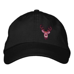 Casquette Brodée Broderie Buck Buck de cerf blanc