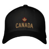Casquette Brodée Broderie canadienne Canada de feuille d'érable (Devant)