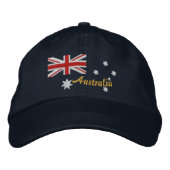 Casquette Brodée Broderie classique du drapeau australien (Devant)