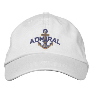 Casquette Brodée Broderie d'ancre d'étoile nautique d'amiral