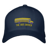 Casquette Brodée Broderie d'autobus scolaire fait sur commande de (Devant)