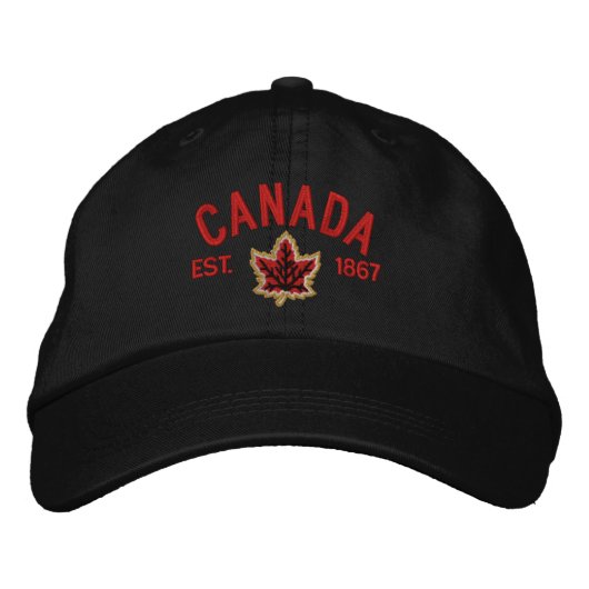 Casquette Brodée Broderie de l'anniversaire du Canada Canada (Devant)