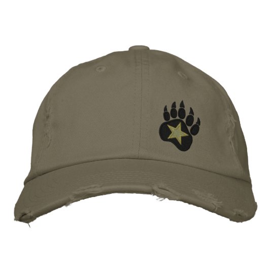 Casquette Brodée Broderie de l'Ours Paw Wild Star (Devant)