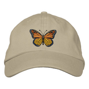 Casquette Brodée Broderie de papillon de grand monarque