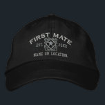 Casquette Brodée Broderie d'étoile nautique de premier maté personn<br><div class="desc">Un Classic croisé ancre le style nautique avec une application en étoile,  un casquette personnalisé brodé pour un premier maté d'occasions spéciales. Utilisez le lien "Message" pour nous contacter avec vos demandes de design spécial ou pour obtenir de l'aide pour répondre à vos besoins de personnalisation.</div>