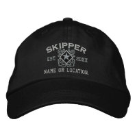 Broderie d'étoile nautique de skipper personnalisé