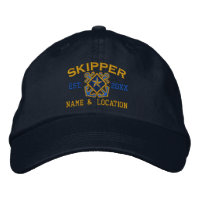 Broderie d'étoile nautique de skipper personnalisé