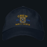 Casquette Brodée Broderie d'étoile nautique personnalisée<br><div class="desc">Un Classic croisé ancre le style nautique avec une star appliquée,  un casquette brodé sur mesure pour un membre d'équipage d'occasions spéciales. Utilisez le lien "Demandez à ce concepteur" pour nous contacter avec vos demandes de design spécial ou pour obtenir de l'aide pour répondre à vos besoins de personnalisation.</div>