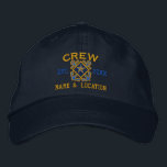 Casquette Brodée Broderie d'étoile nautique personnalisée<br><div class="desc">Un Classic croisé ancre le style nautique avec une star appliquée,  un casquette brodé sur mesure pour un membre d'équipage d'occasions spéciales. Utilisez le lien "Demandez à ce concepteur" pour nous contacter avec vos demandes de design spécial ou pour obtenir de l'aide pour répondre à vos besoins de personnalisation.</div>