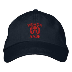Casquette Brodée Broderie du casque spartiate Molon Labe