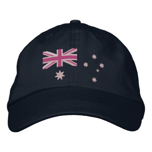 Casquette Brodée Broderie du drapeau féminin australien (Devant)