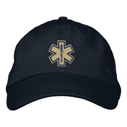 Casquette Brodée Broderie Médicale du technicien EMT de secours (Devant)
