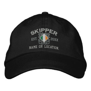 Casquette Brodée Broderie nautique de skipper irlandais personnalis