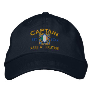 Casquette Brodée Broderie nautique personnalisée du capitaine irlan