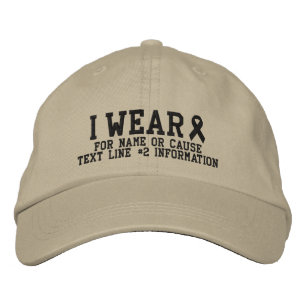 Casquette Brodée Broderie noire personnalisée de conscience de
