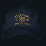 Casquette Brodée Broderie Personnalisée du capitaine de mer Nautica<br><div class="desc">Un classique croisé ancre le style nautique avec une application en étoile, un casquette personnalisé brodé pour un capitaine d'occasions spéciales. Utilisez le lien "Demandez à ce concepteur" pour nous contacter avec vos demandes de design spécial ou pour obtenir de l'aide pour répondre à vos besoins de personnalisation.</div>
