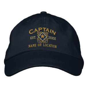 Casquette Brodée Broderie Personnalisée du capitaine de mer Nautica