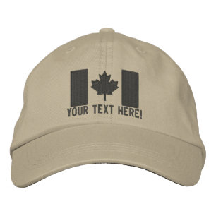Casquette Brodée Broderie personnalisée pour grand drapeau canadien