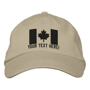 Casquette Brodée Broderie personnalisée pour grand drapeau canadien