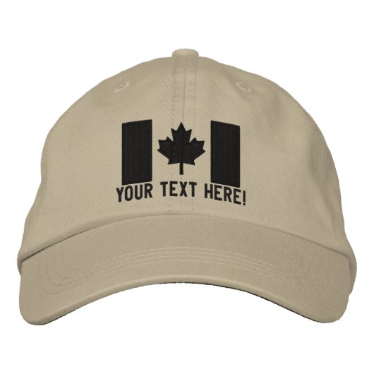 Casquette Brodée Broderie personnalisée pour grand drapeau canadien (Devant)