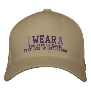Casquette Brodée Broderie pourpre personnalisée de conscience de
