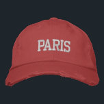 Casquette Brodée Broderie rose clair PARIS Rouge Vintage<br><div class="desc">PARIS Pink clair Brodé Rouge vintage style casquette en coton beige. Un cadeau merveilleux pour tous ceux qui aiment Paris France ! Si vous préférez avoir votre texte personnel, il vous suffit de cliquer sur le bouton "Personnaliser ce modèle" pour entrer votre choix de texte personnalisé. La broderie est également...</div>