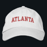 Casquette Brodée Broderie rouge Atlanta en blanc<br><div class="desc">Broderie Rouge Atlanta sur casquette en coton blanc. Fait un cadeau merveilleux pour tous ceux qui aiment Atlanta GA! Si vous préférez avoir votre texte personnel, il vous suffit de cliquer sur le bouton "Personnaliser ce modèle" pour entrer votre choix de texte personnalisé. La broderie est également personnalisable à d'autres...</div>