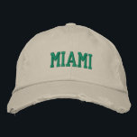 Casquette Brodée Broderie verte MIAMI Style Vintage<br><div class="desc">MIAMI Green Brodé vintage style en coton beige casquette en . Fait un cadeau merveilleux pour toute personne qui aime Miami FL! Si vous préférez avoir votre texte personnel, il vous suffit de cliquer sur le bouton "Personnaliser ce modèle" pour entrer votre choix de texte personnalisé. La broderie est également...</div>