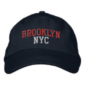 Casquette Brodée BROOKLYN NYC sur la marine (Devant)