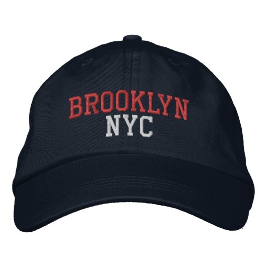 Casquette Brodée BROOKLYN NYC sur la marine (Devant)