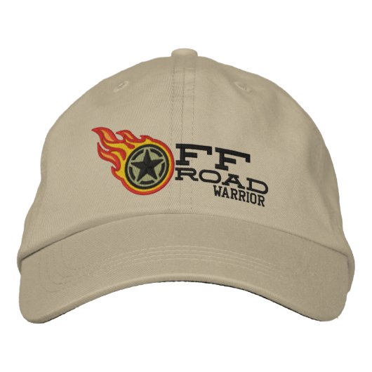 Casquette Brodée Bullet Off Road Racing Flames (Devant)