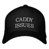 Casquette Brodée Caddy Issues Black & White Golf Hat (Devant)