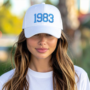 Casquette Brodée Cadeau d'anniversaire personnalisé avec année de v