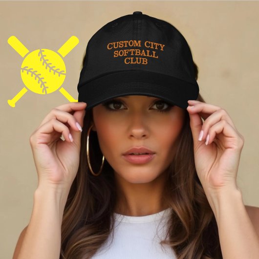 Casquette Brodée Cadeau de l'équipe de club de softball personnalis
